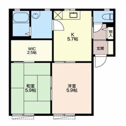 メルベール阿倉川　Ａ棟の物件間取画像